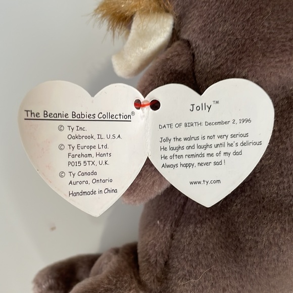 Ty Beanie Baby * Jolly the Walrus * Date of Birth: December 2, 1996 *Collectible - Picture 7 of 8